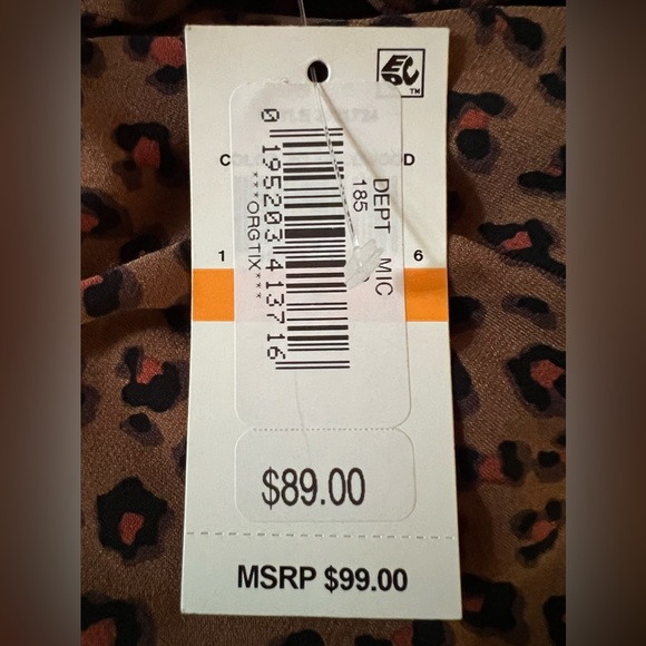 CeCe Cheetah Leopard Print A-Line Ruffle Hem Stretch Dress
